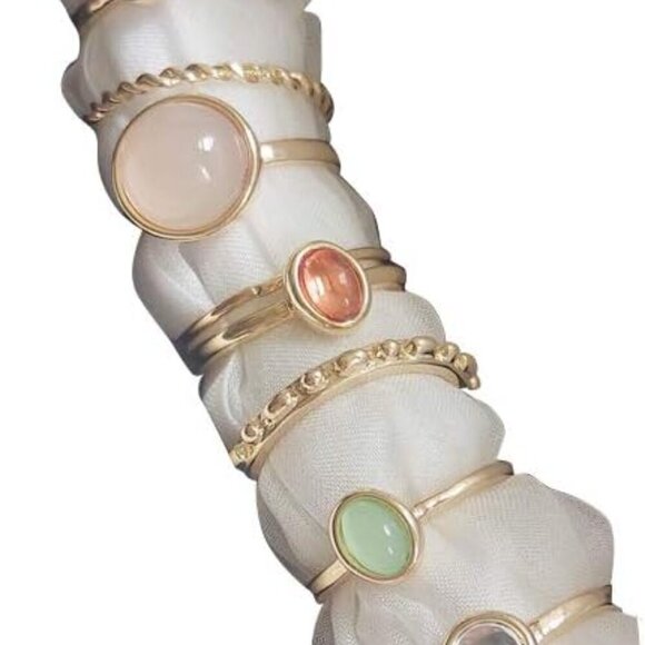 Jewelry - 7-19pcs Silver Star Moon Knuckle Ring Set for Women Vintage Stackable Midi Finge